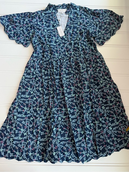 Simply Southern Dresses & Skirts - Simply Southern Allison Tiered Button-Up Dress Blue Ribbon Bow Large NEW 3012